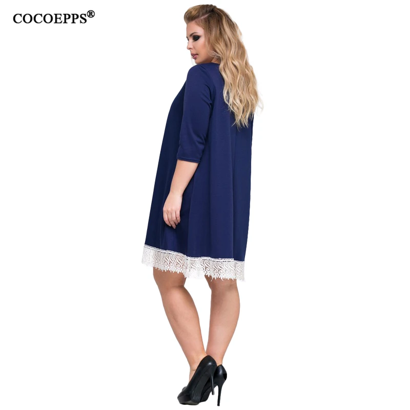 Повседневное женское платье COCOEPPS 5XL 6XL большого размера модель 2019 года весеннее