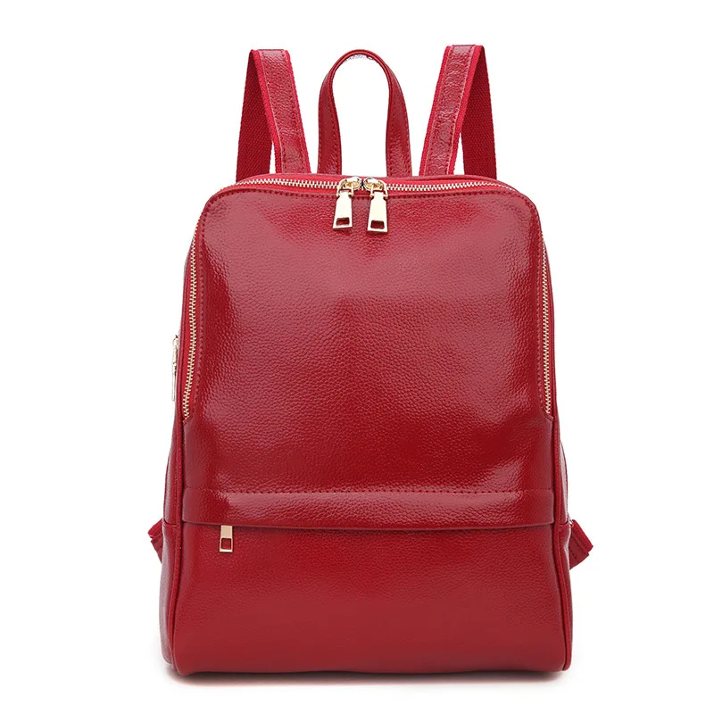 

New Fashion 100% Genuine Leather Luxury Women Backpacks Luxury Female Real Natural Leather Ladies Girl Student Casual Backpack