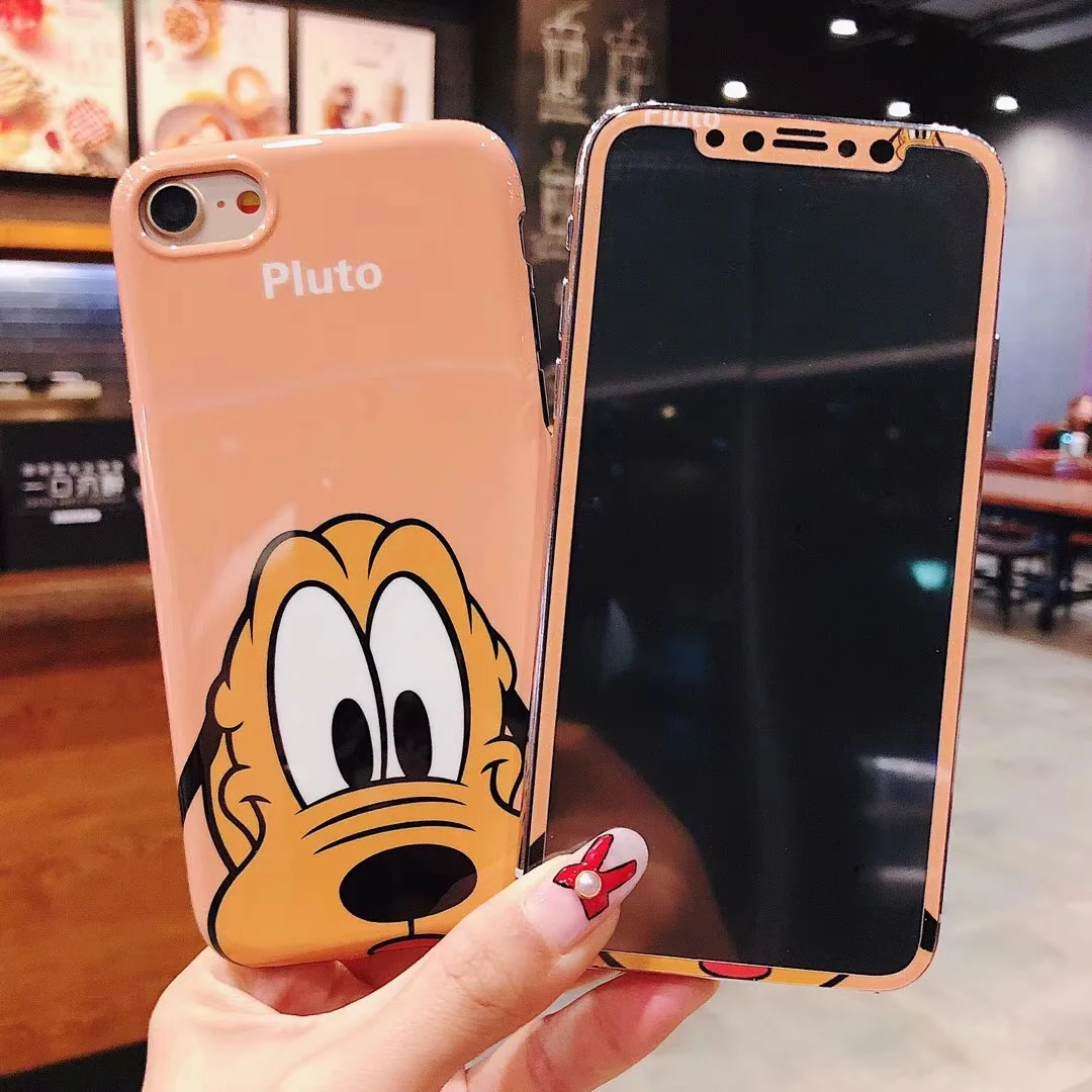 Закаленное стекло для iPhone 8 7 6 6 S plus X XR XS Max Защитная пленка для экрана стеклянная крышка с рисунком плюна IMD Мягкий ТПУ чехол для телефона