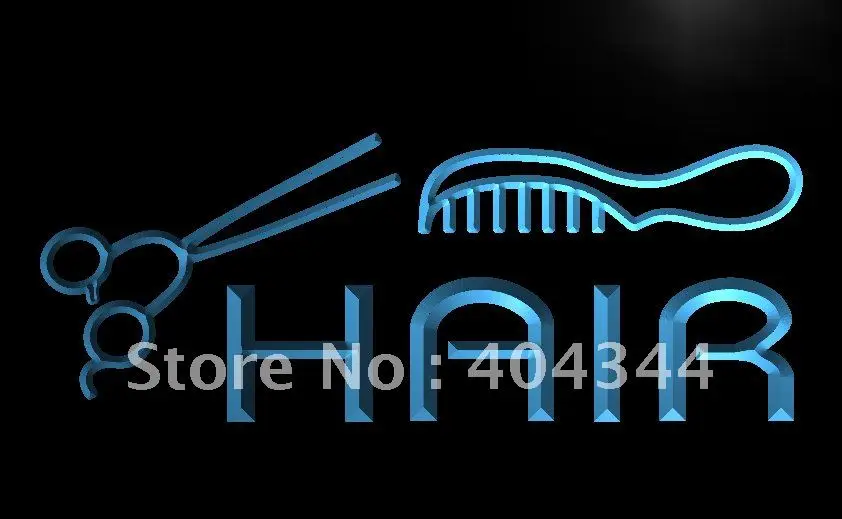 

LB458- Hair Cut Salon Comb Scissor LED Neon Light Sign