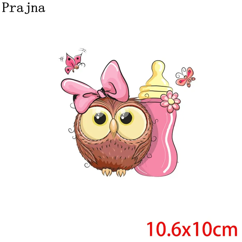 1329 Prajna Мультяшные милые наклейки, печатные, железная теплопередача на ткань, лунный кролик, виниловый переводной материал для одежды, сделай сам, тепловой Декор F - Цвет: 1329