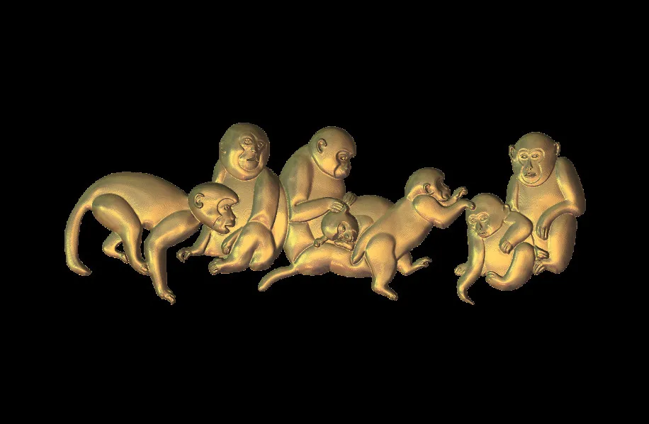 3d модель семейная рельефная Статуя обезьяны для ЧПУ маршрутизатора принтера Artcam
