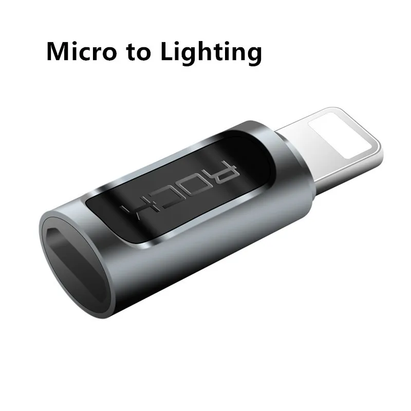 Micro to Lighting Адаптер OTG type-C для освещения для Iphone, алюминиевый, для синхронизации данных, женский, Micro usb type-C, для мужчин, usb type-C, для Lightning, конвертер - Цвет: Micro to Lighting