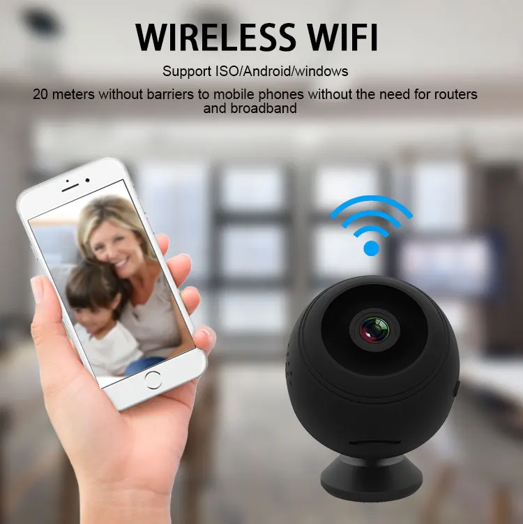Месте P2P IP мини-камера с разрешением WI-FI Камера FULL HD 4 K 1080 P Ночное видение Обнаружение движения CMOS сенсорный регистратор видеокамеры Micro