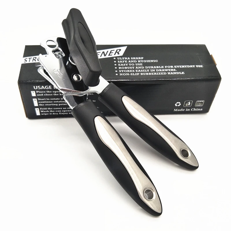 Консервный нож высокого качества удобный черный консервный кухонные аксессуары