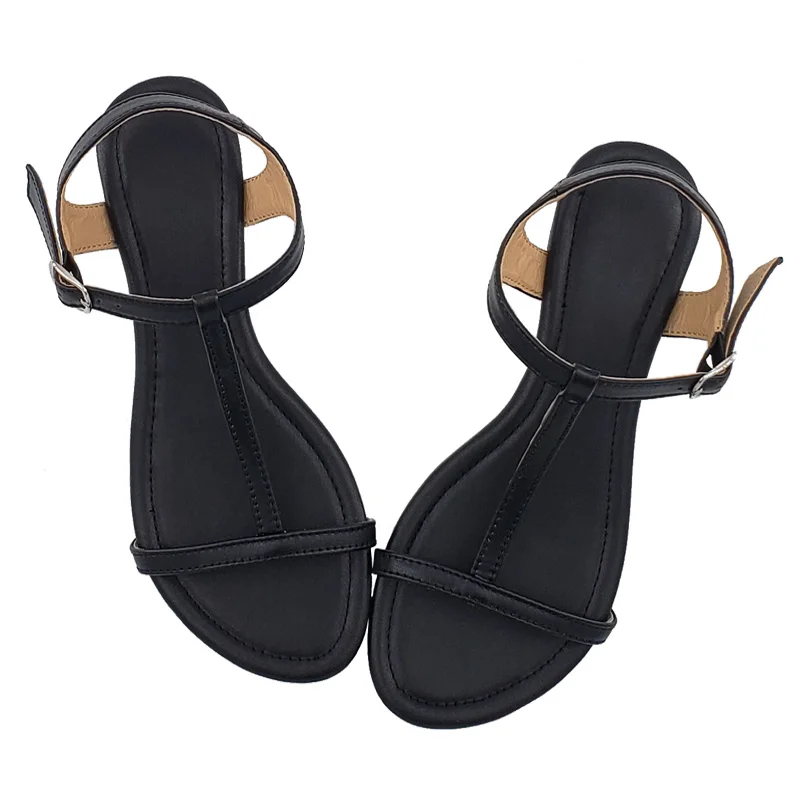 Женская обувь женские сандалии на плоской подошве низком каблуке Летняя