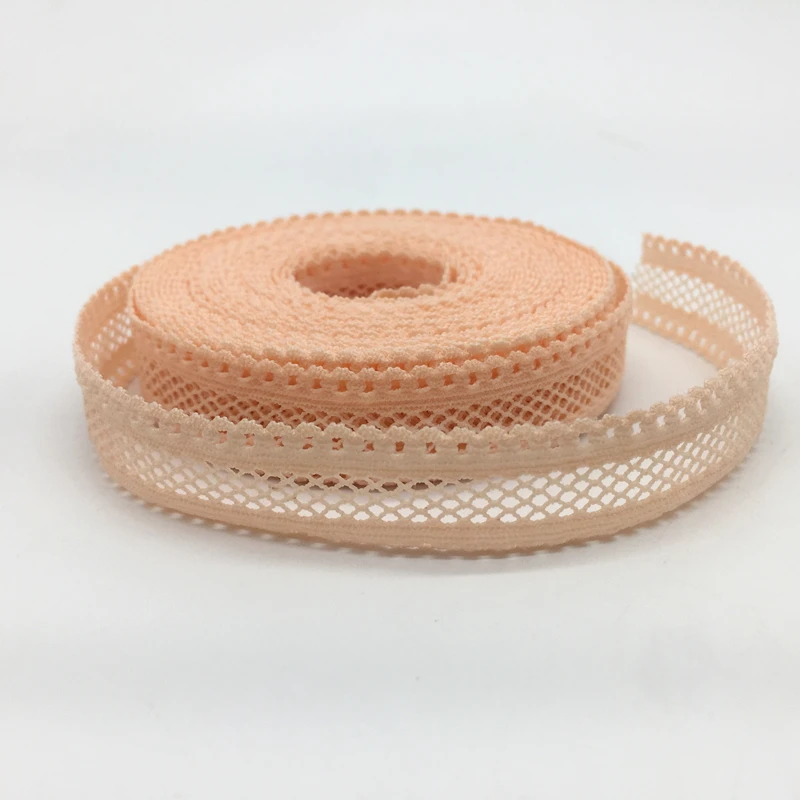 Light Pink 18 видов цветов, 5 ярдов, 5/8 дюйма(15 мм), сетчатая эластичная лента, Многоуровневая отделка, лента для шитья, спандекс, кружевная отделка, пояс, аксессуары для одежды - Цвет: Light Pink