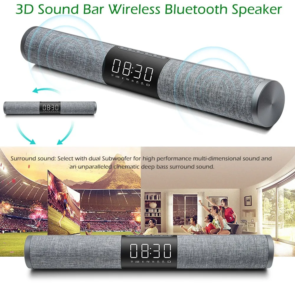 Портативная звуковая панель для домашнего ТВ 20 Вт Bluetooth колонка беспроводной