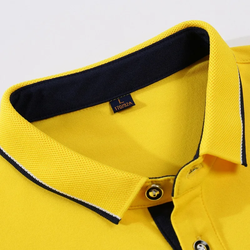 Мужская хлопковая рубашка поло с длинным рукавом и воротником|men polo shirt men|designer shirts