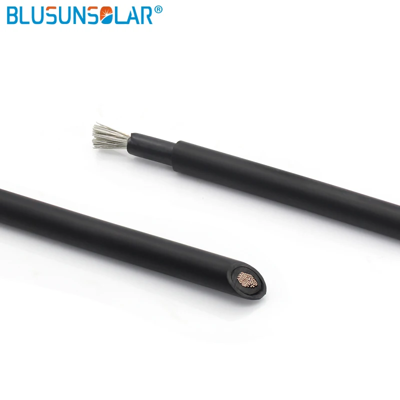 50 метров/рулон 10AWG 6mm2 Солнечный Кабель красный или черный PV кабель провод медный проводник XLPE куртка TUV сертификат