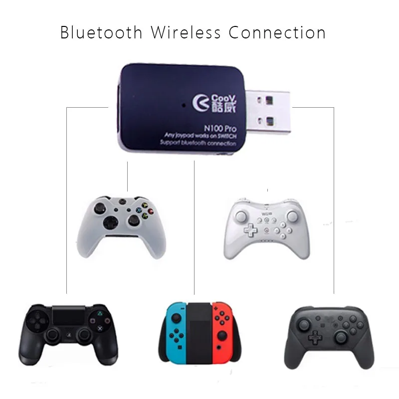 N100 PRO для PS4/Xbox One/Wiiu беспроводной контроллер конвертер 4 0 адаптер Nintendo Switch NS