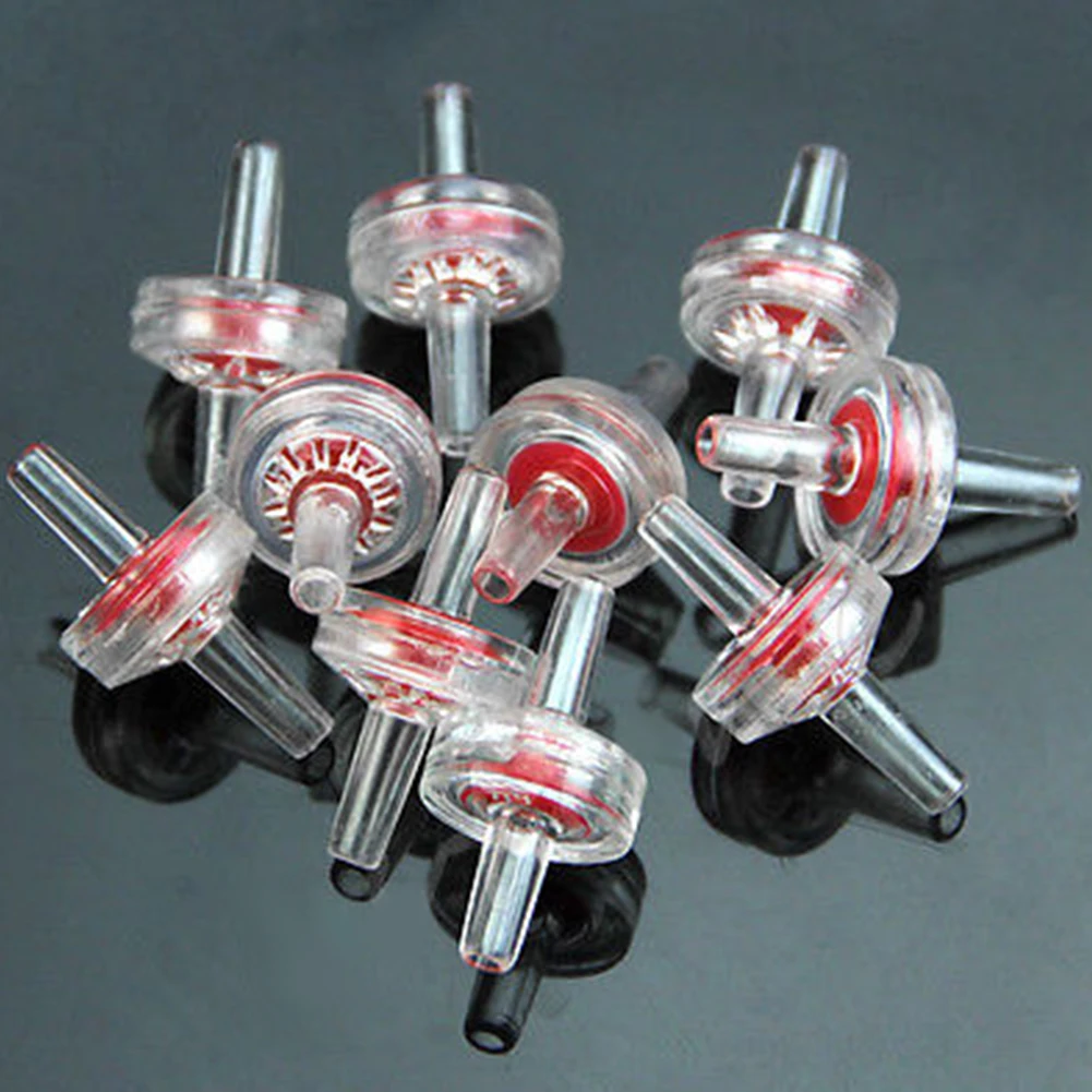 Brand New 10pcs/lots Aquarium Fish Tank C02 Water Air Line Pump Plastic One Way Non-Return Check Red | Дом и сад