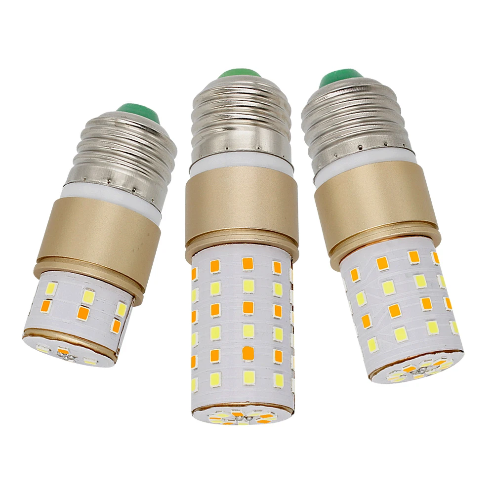 3 цвета температуры золотой алюминий E27 LED Кукуруза лампы 85 265 в свет SMD 2835 20 50 70