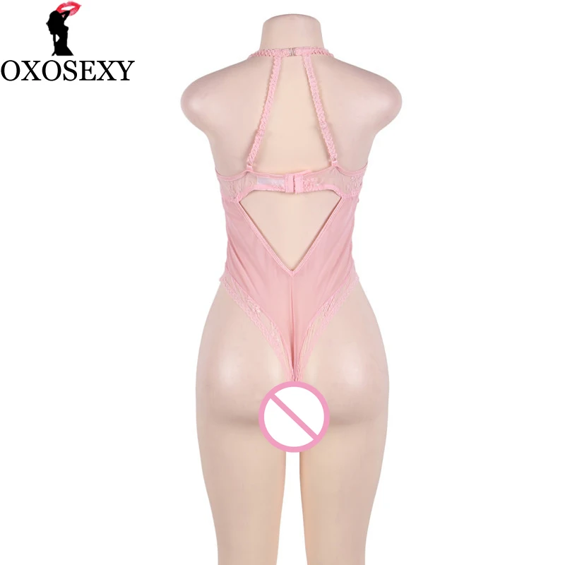 Сексуальное розовое кружевное женское нижнее белье большого размера xxxl 5xl|Белье