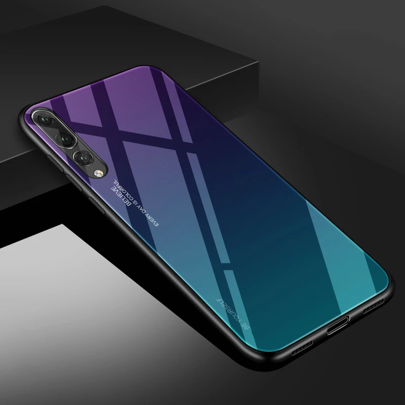 3 Градиентный чехол из закаленного стекла для Huawei Honor 10i 20i 8X View 20 V20 Mate 20 P20 Lite Pro P30 P Smart Plus Y6 Prime - Цвет: 3