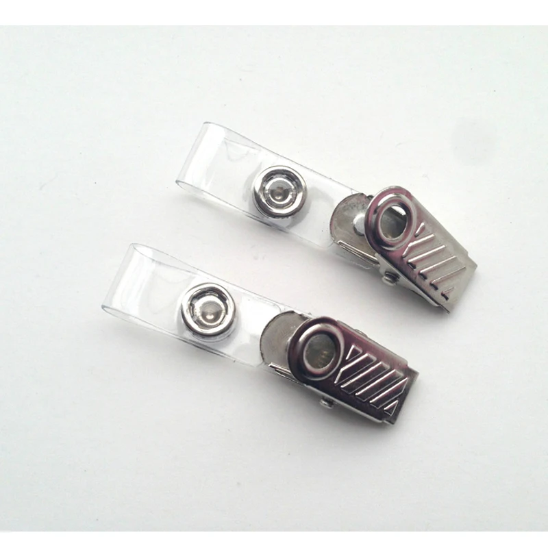 100 шт прозрачные двойные отверстия металлические зажимы с прозрачными