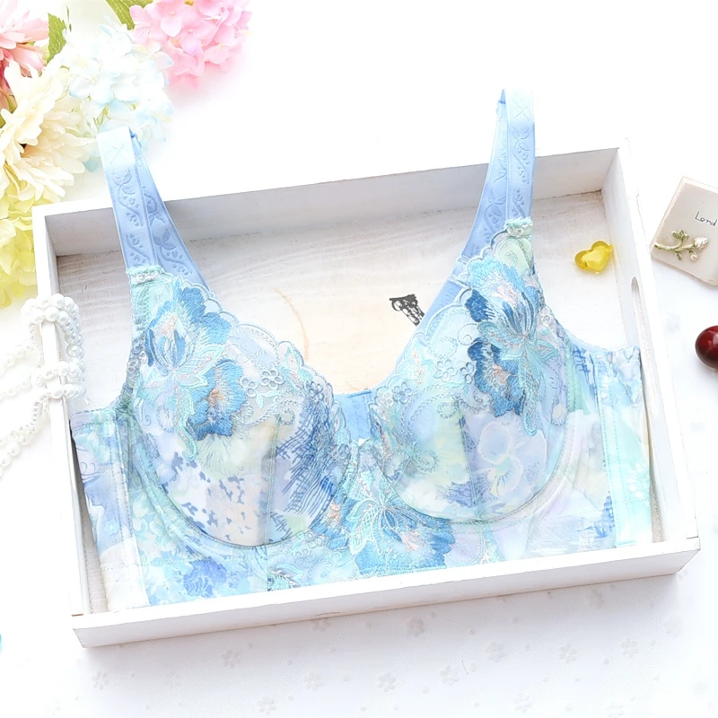 Женский бюстгальтер с чашкой пуш ап вышивкой|cup c|sexy brassierebra embroidery |