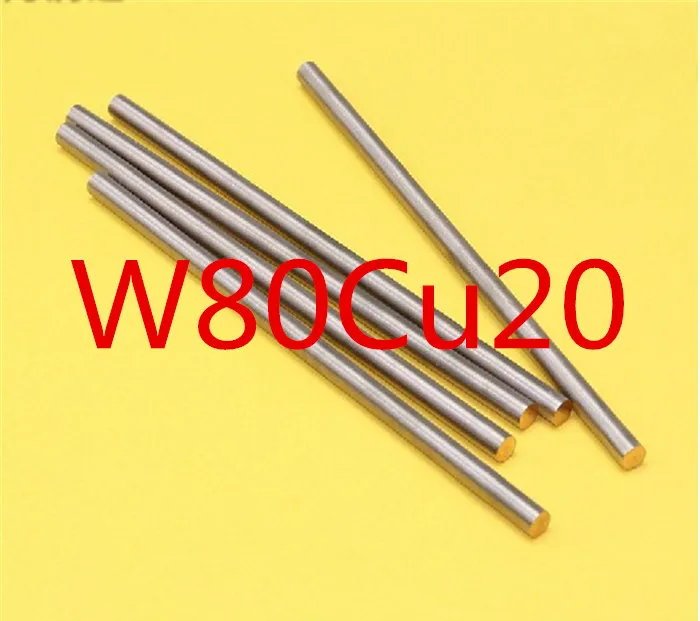 W80Cu20 сплав круглый стержень вольфрамовый медный сварочный электрод диаметр 2- 10