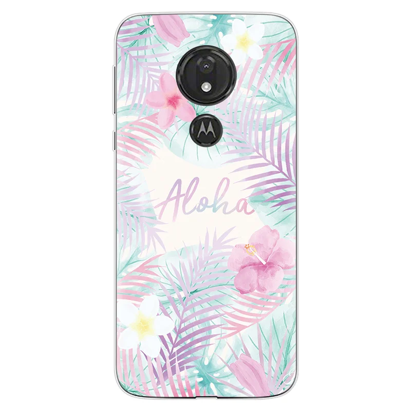 cyaloha Чехол с летними листьями для Motorola Moto G6 Z2 Z3 G4 G7 E5 Play EU Go E4 G5S Plus One Мягкий силиконовый чехол из ТПУ с фламинго - Цвет: cyaloha