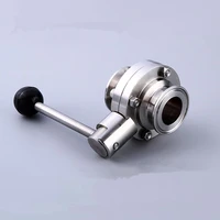 2 51mm sus 304 stainless steel sanitary 2 tri clamp butterfly valve homebrew beer dairy product