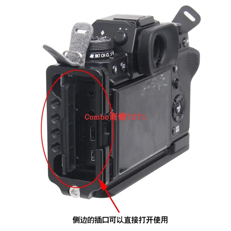 X-T3, вертикальная съемка, быстросъемная l-пластина/кронштейн, рукоятка, держатель, штатив с винтом 1/4 для Fujifilm Fuji XT3, сферическая головка с камерой