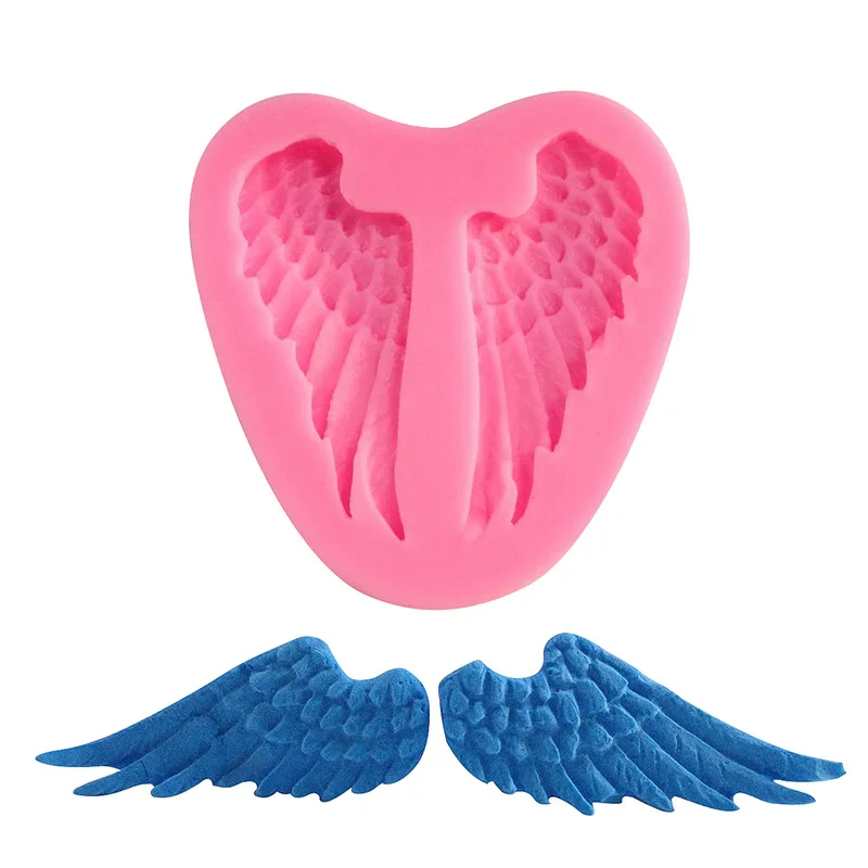 Абрикосовые помадные силиконовые формы 3D Крылья ангела для приготовления пищи