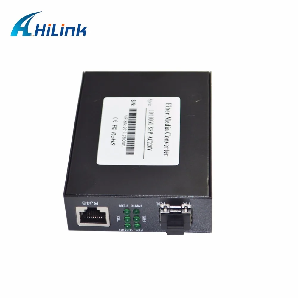 10/100 базовый медиаконвертер с портом SFP и rj45 одиночное/дуплексное волокно внешняя