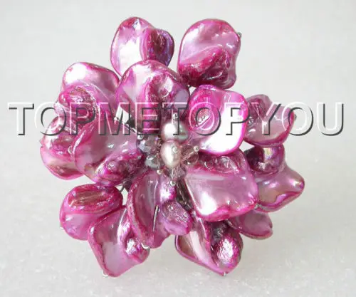 Оптовая цена ^ 3 &quotручной работы в стиле барокко Цветок розовый seashell белый жемчуг