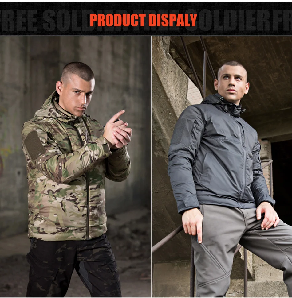 FREE SOLDIER гусиный пуховик для мужчин зимний Кемпинг Туризм Спорт на открытом воздухе теплое пальто с капюшоном куртка 80% белый гусиный пух