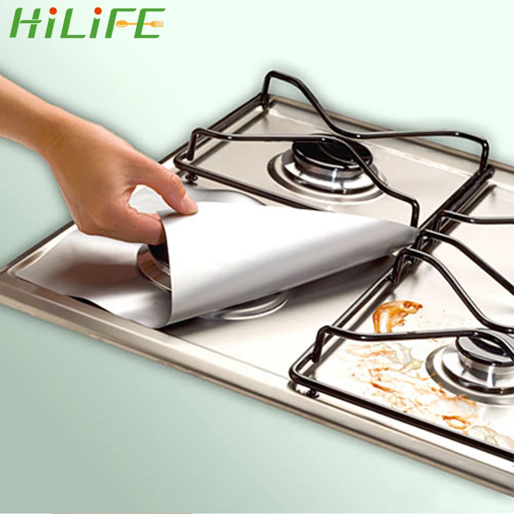 Протектор для газовой плиты HILIFE 6 шт. 8 антипригарный коврик из стекловолокна