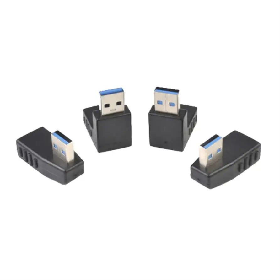 Хит продаж 4 комплекта мини адаптер USB 3 0 удлинитель для мужчин и женщин 90 градусов