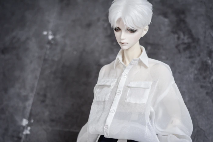 Крутая шифоновая рубашка с рукавами фонариками и свободным карманом для BJD 1/4 MSD 1/3