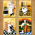Кухонные украшения для дома, настенный Ретро мультяшный аниме ресторан, холст, живопись пекарни, постер, художественные печатные картины кофе