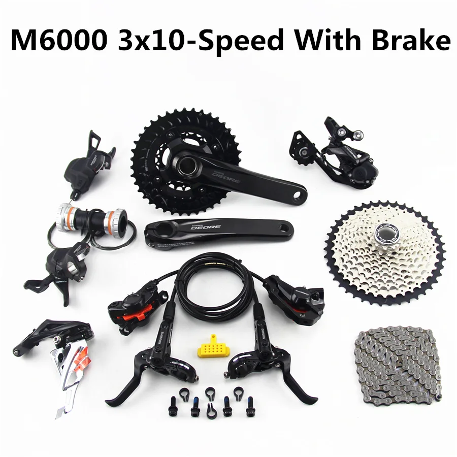 SHIMANO DEORE M6000 Группа Комплект MTB горный велосипед Группа Комплект 2x10 30x10-скоростной HG500-10 11-42T M6000 задний переключатель рычаг переключения передач