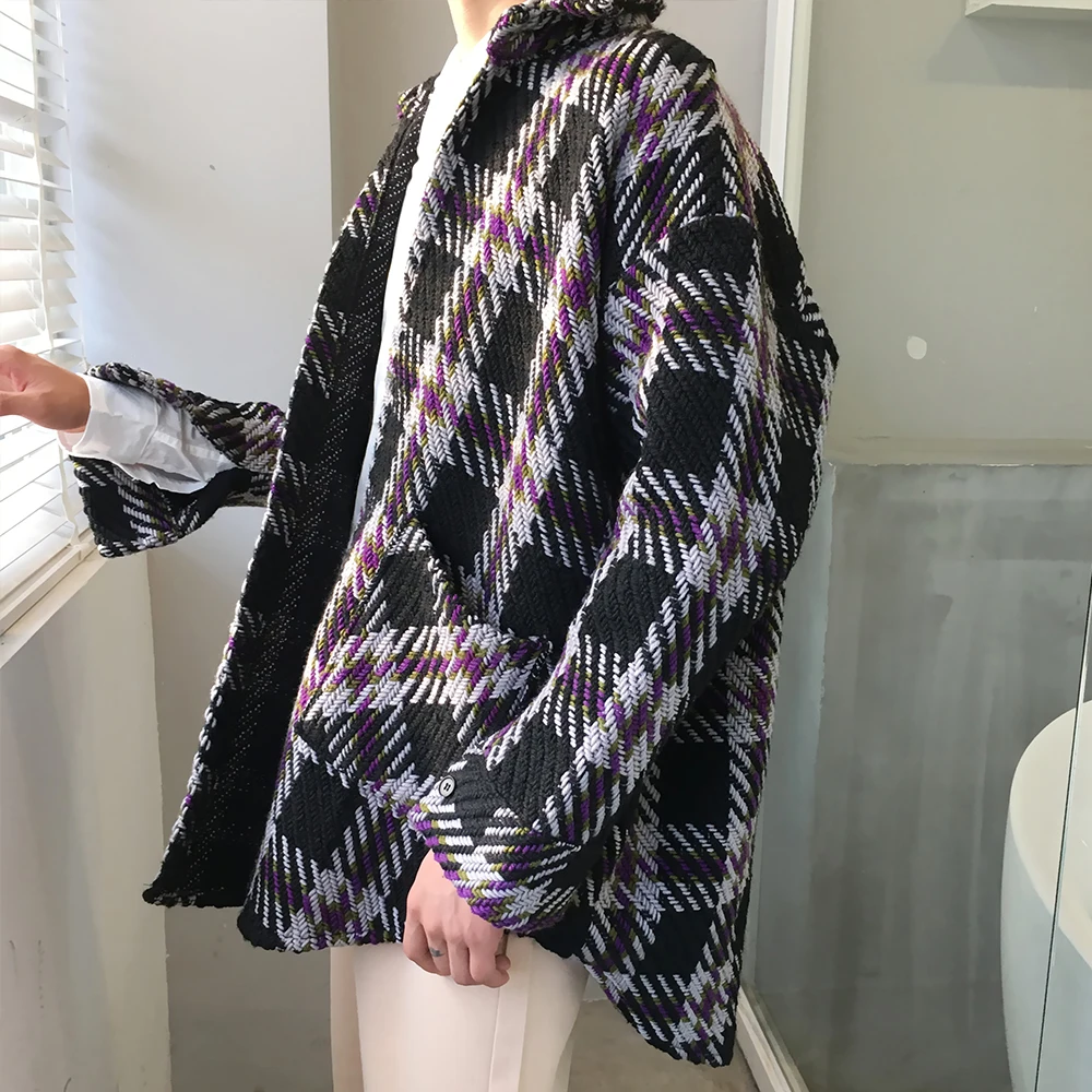 Мужская мода 2018 пальто с принтом в стиле ретро свободная хлопковая одежда