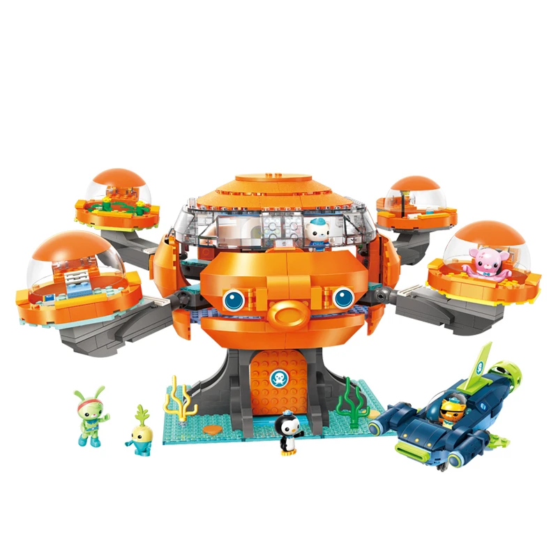 Octonauts строительный блок октопод Gup подводная лодка октябрь-Pod с GUP-C GUP-E GUP-D GUP-K GUP-I кирпич симпатичные комплекты одежды для детей, Gif
