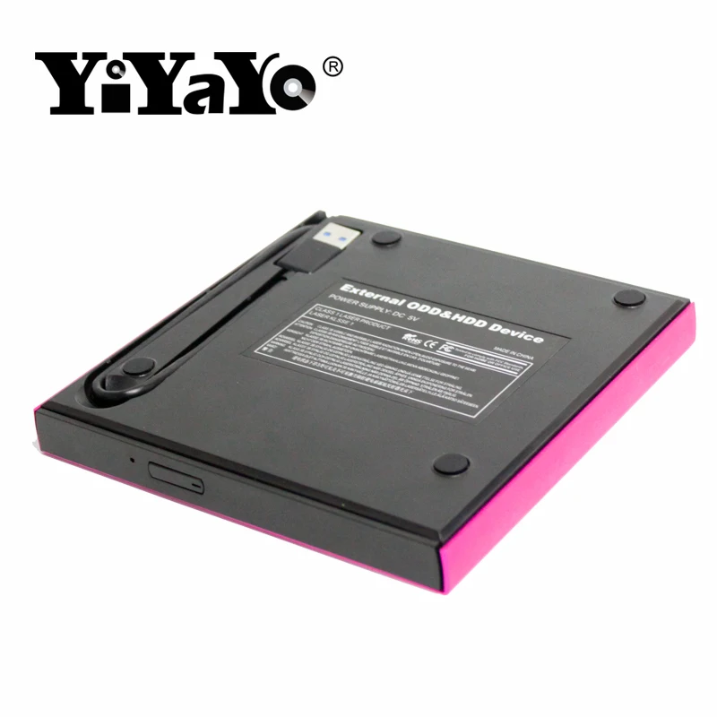 YiYaYo USB 3 0 внешний DVD проигрыватель из алюминиевого сплава CD-ROM тонкий портативный