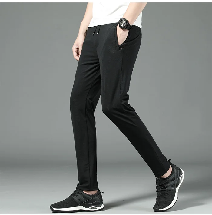 Новые летние тонкие сетчатые штаны мужские летние дышащие спортивные Slim Fit повседневные мужские Беговые тренировочные брюки мужские s брюки