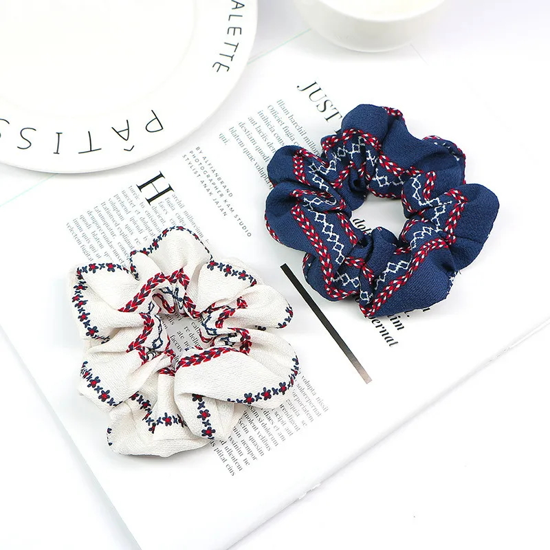 Бесплатная доставка Модные резинки для волос женщин Boho принты Аксессуары