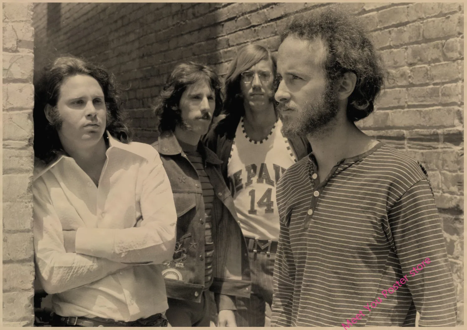 The Doors Jim Morrison Винтаж Ретро Рок-Группа Музыка Гитара матовая крафт-бумага плакат Настенная Наклейка домашний декор A1