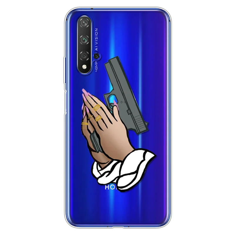 0cqiang Модные черно-коричневые накладки для мамы и дочки, для huawei Honor 20, чехол s 6,2", мягкие чехлы из ТПУ для huawei Honor 20 Pro, чехол - Цвет: 0cqiang