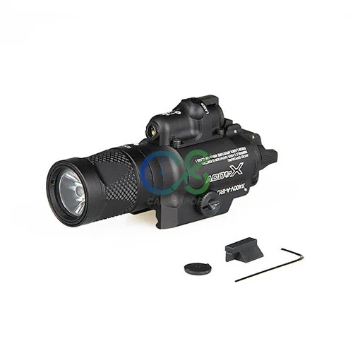 Черный TRIJICON Новое поступление Тактический 150 люмен светодиодный светильник X400V пистолет Флэш-светильник для блочного Лука Охота Стрельба Применение gs15-0083 - Цвет: Черный