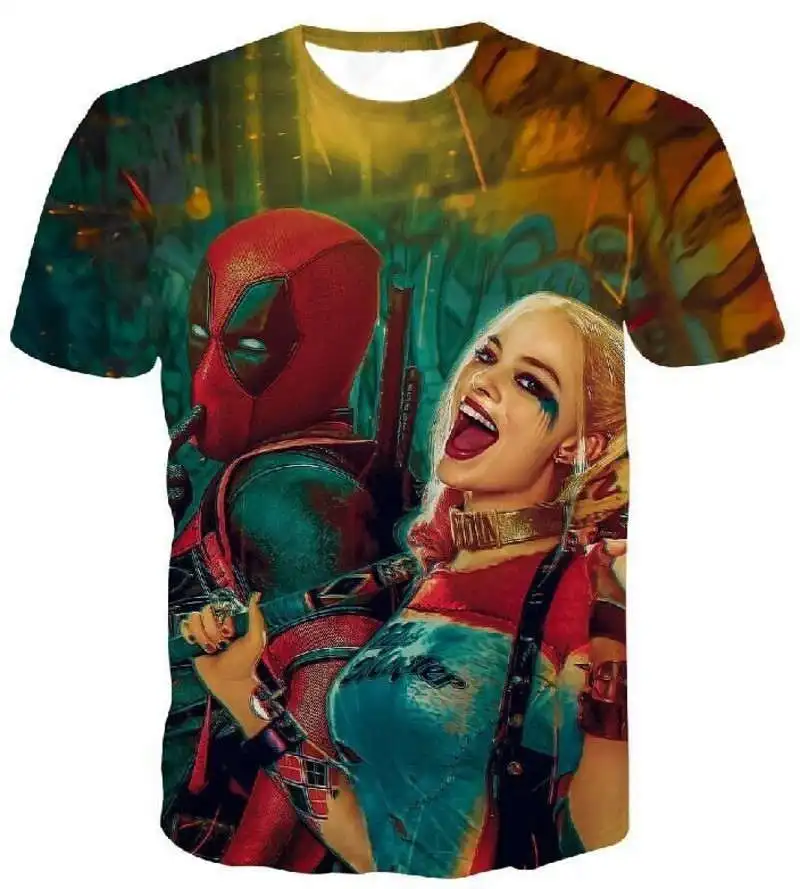 13 Женская игрушечная фигурка Harley Quinn Deadpool футболка Супермен Джокер Отряд Самоубийц Мужская футболка Homme 3D Camiseta футболки хип-хоп футболки одежда - Цвет: 13
