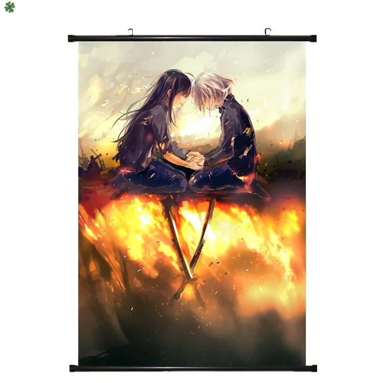 Японское аниме Touken Ranbu онлайн Mikazuki Munechika& kogitsunemaru домашний Декор настенный свиток плакат декоративная картина