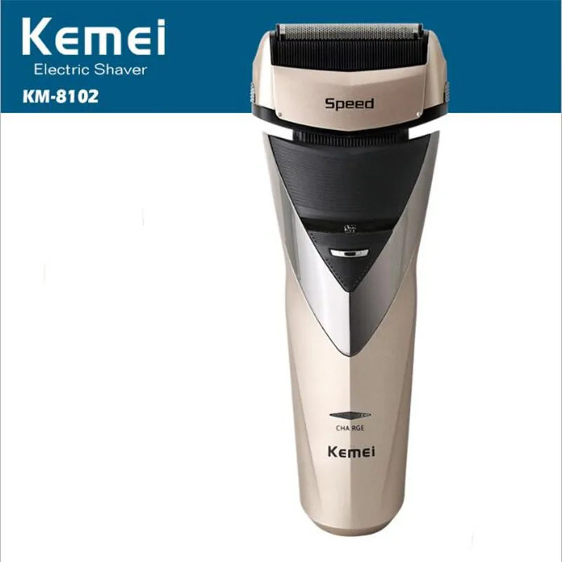 Новая мода Kemei Перезаряжаемые Бритвы электробритвы Triple Blade бритья