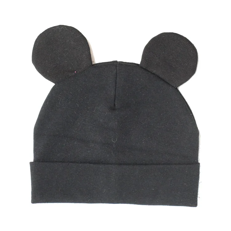 hat black Качественный хлопковый Детский набор из шапки и шарфа, детский шейный платок, детский шарф, воротник, шапка, комплект, реквизит для фотосессии - Цвет: hat black