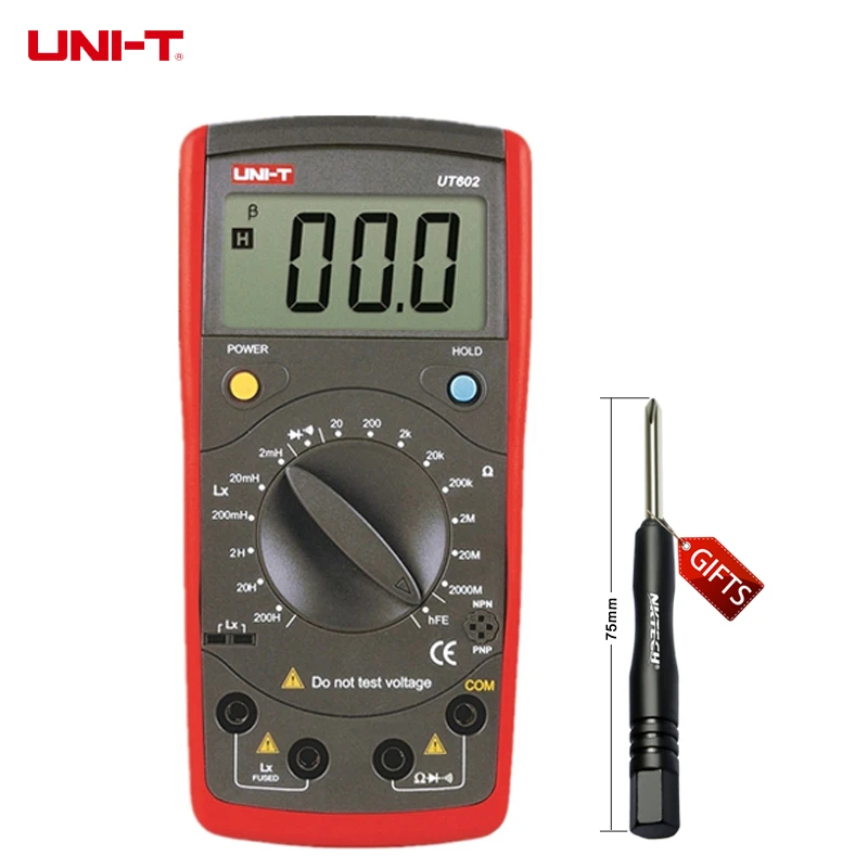 UNI T UT 602 Цифровой мультиметр Емкость индуктивность 2 mH 200 H LR тестер gB0640|tester diesel|tester