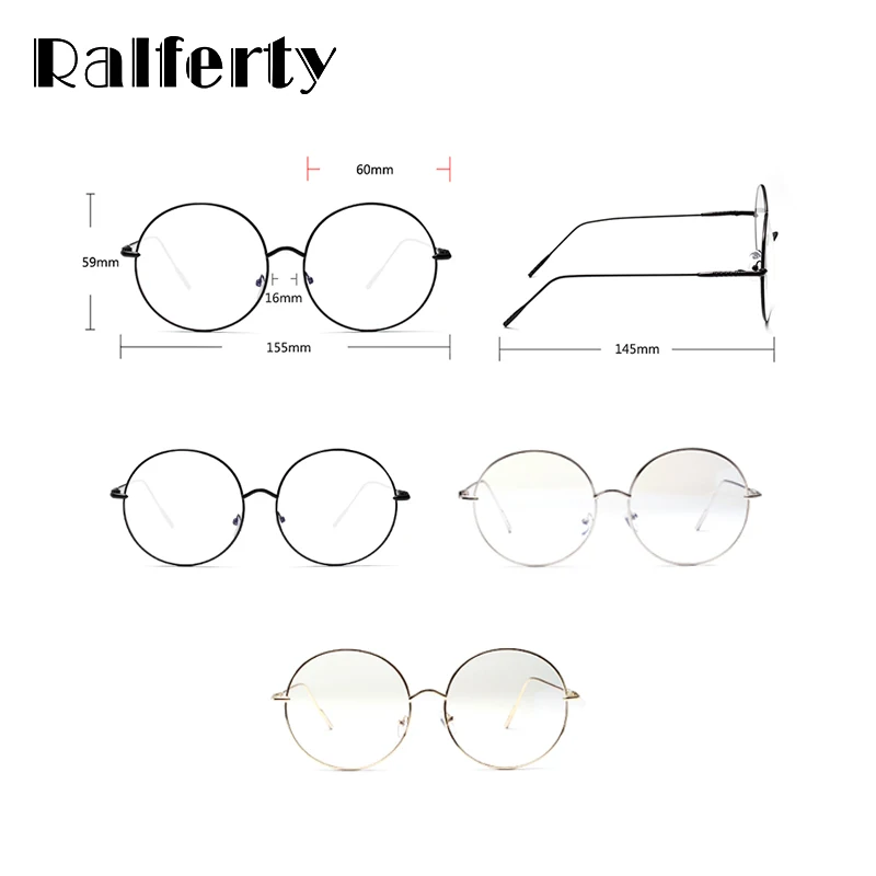 Ralferty 2018 большие круглые очки оправа декорированные для глаз женщин Lunette