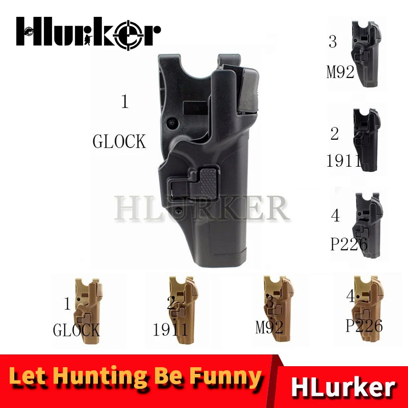 

Hlurker Tactical Glock 17 Holster Auto Lock Duty Plastic Pistol M1911 M92 P226 G17 Gun Holster Pouch Hunting Accessories