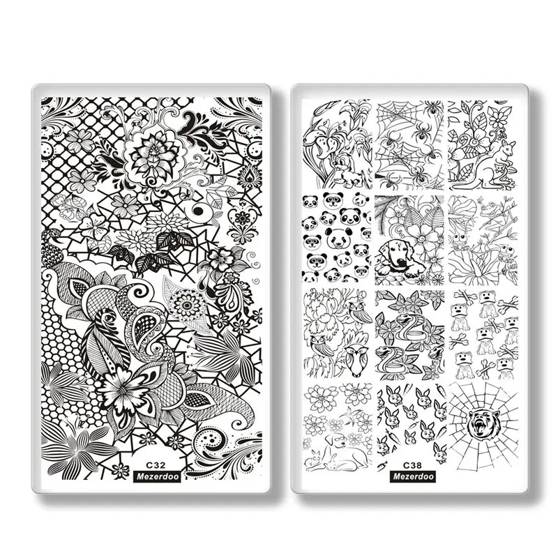 Трафареты для стемпинга 10 шт./лот серия растений|stencils for nail art|stencils nailsbird template |